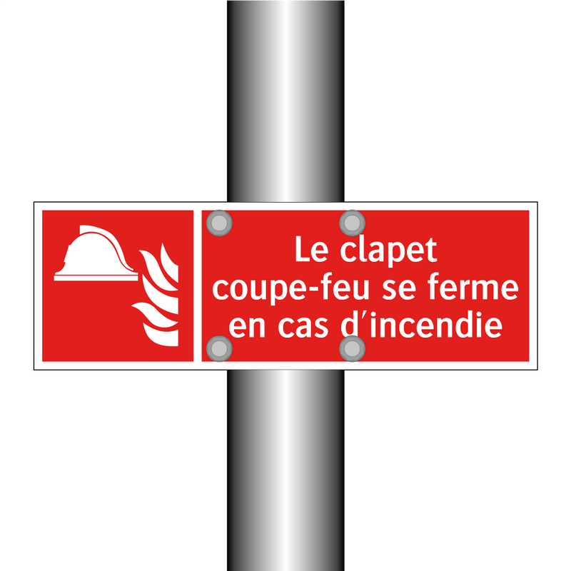 Le clapet coupe-feu se ferme en cas d'incendie