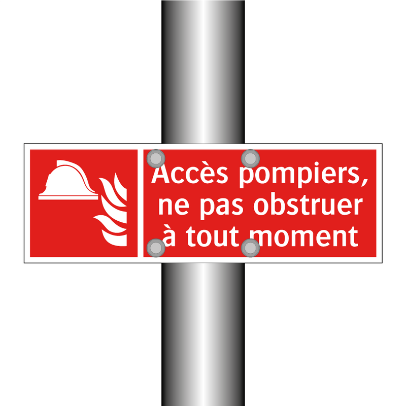 Accès pompiers, ne pas obstruer à tout moment