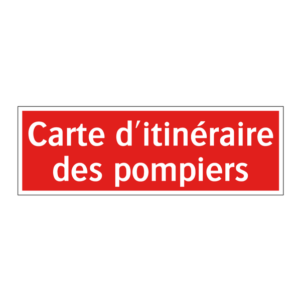 Carte d'itinéraire des pompiers