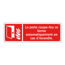 La porte coupe-feu se ferme automatiquement en cas d'incendie.