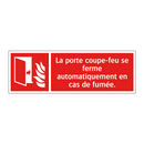 La porte coupe-feu se ferme automatiquement en cas de fumée.