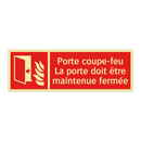 Porte coupe-feu La porte doit être maintenue fermée
