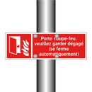 Porte coupe-feu, veuillez garder dégagé (se ferme automatiquement)