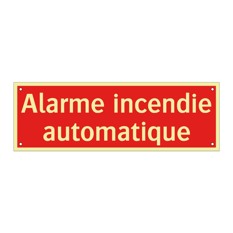 Alarme incendie automatique