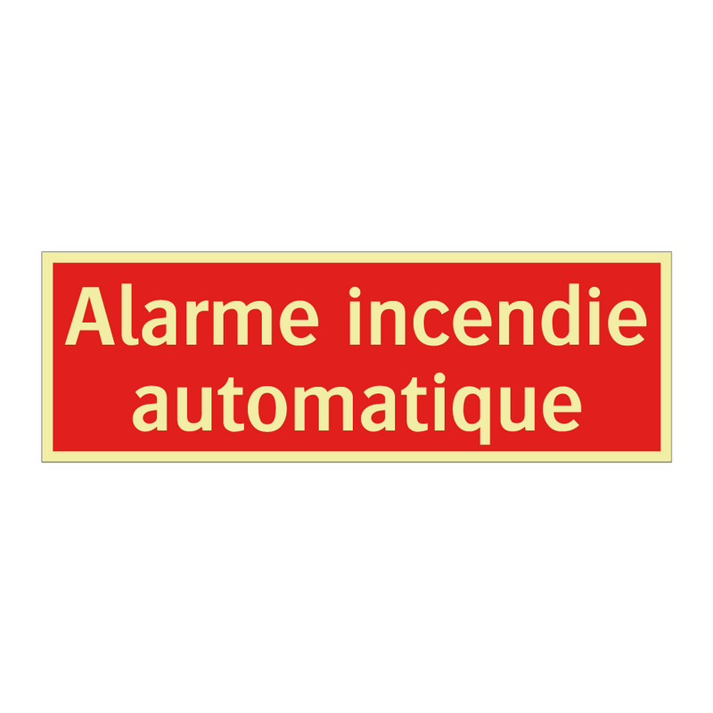 Alarme incendie automatique
