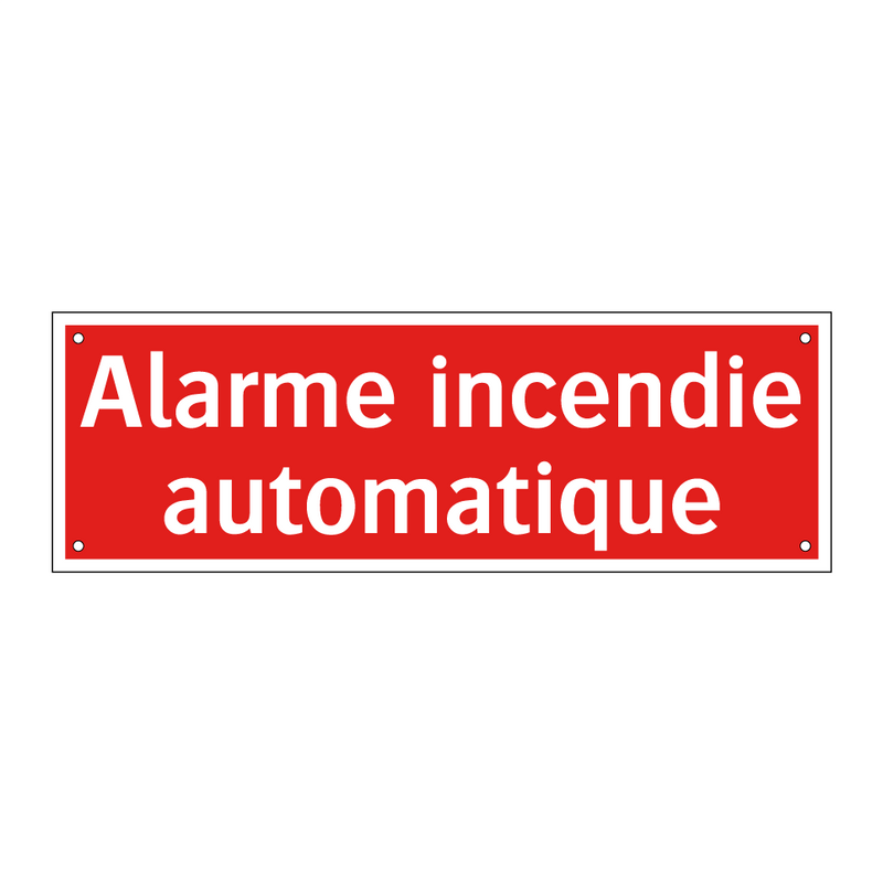 Alarme incendie automatique