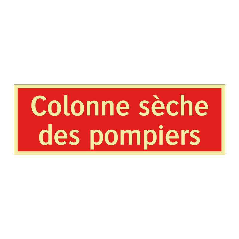 Colonne sèche des pompiers