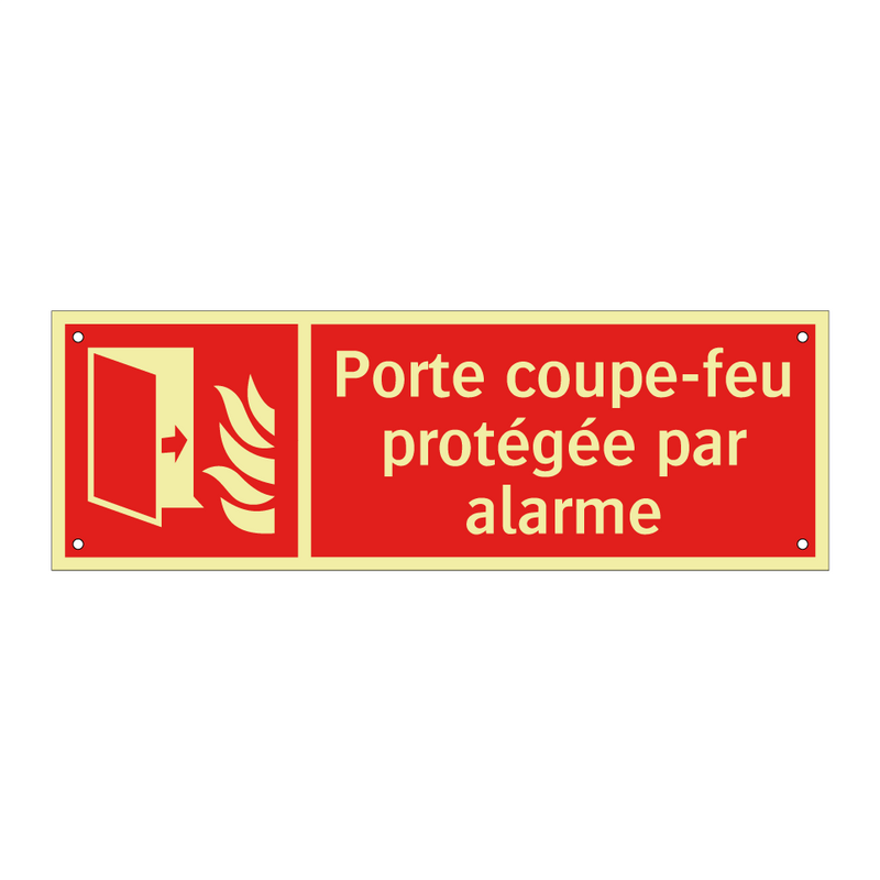 Porte coupe-feu protégée par alarme