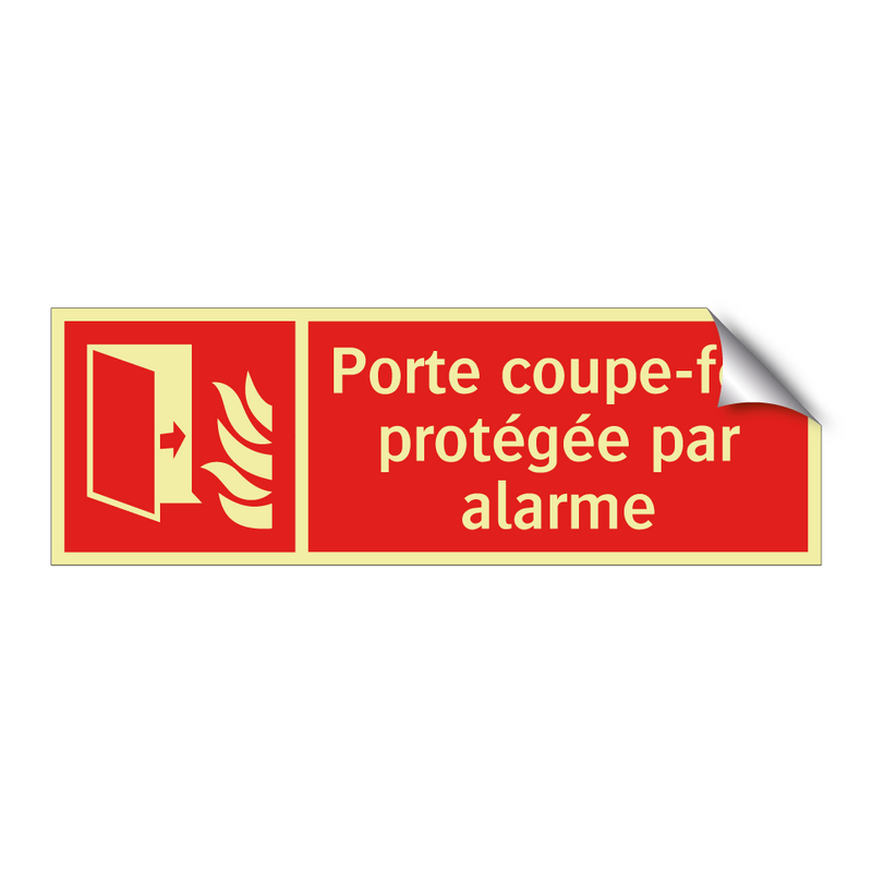 Porte coupe-feu protégée par alarme