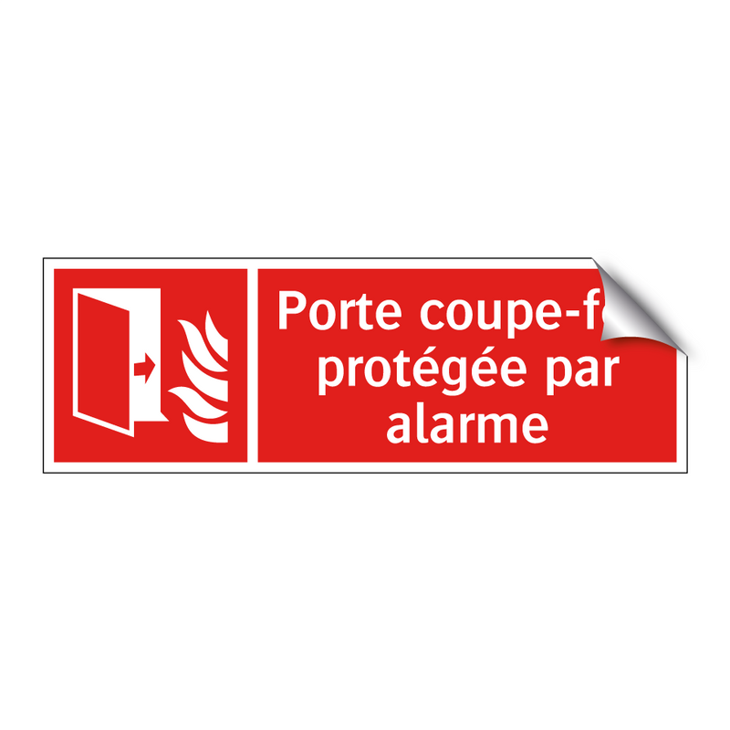 Porte coupe-feu protégée par alarme