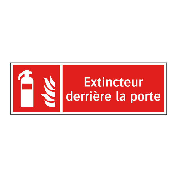 Extincteur derrière la porte