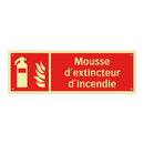Mousse d'extincteur d'incendie
