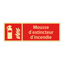 Mousse d'extincteur d'incendie