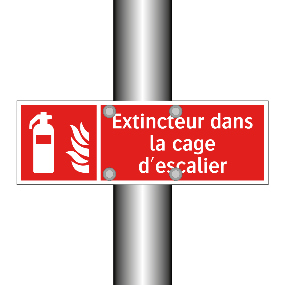 Extincteur dans la cage d'escalier