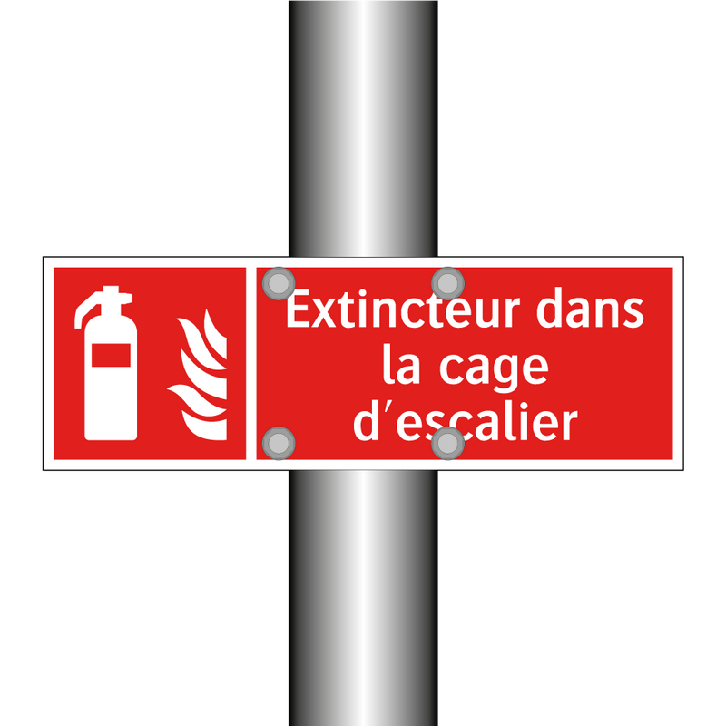 Extincteur dans la cage d'escalier