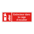 Extincteur dans la cage d'escalier