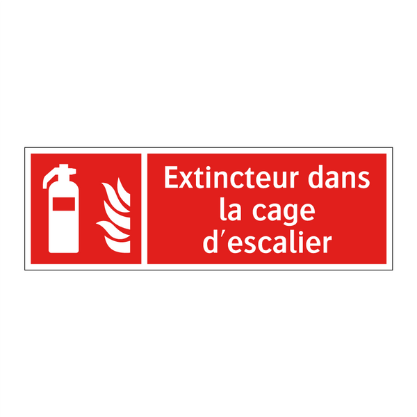 Extincteur dans la cage d'escalier