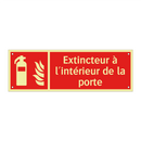 Extincteur à l'intérieur de la porte