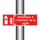 Extincteur à l'intérieur de la porte