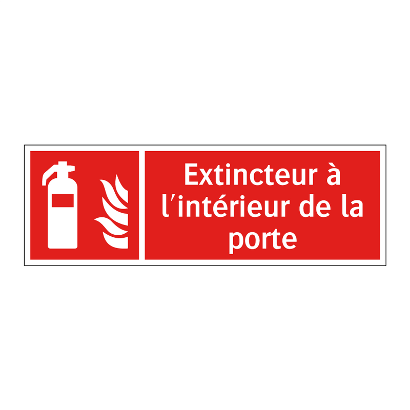 Extincteur à l'intérieur de la porte