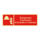 Équipement d'extinction d'incendie à l'intérieur