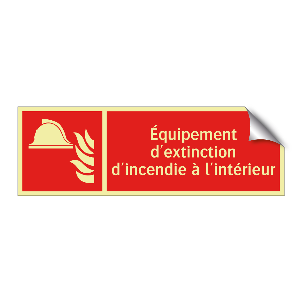 Équipement d'extinction d'incendie à l'intérieur