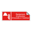 Équipement d'extinction d'incendie à l'intérieur