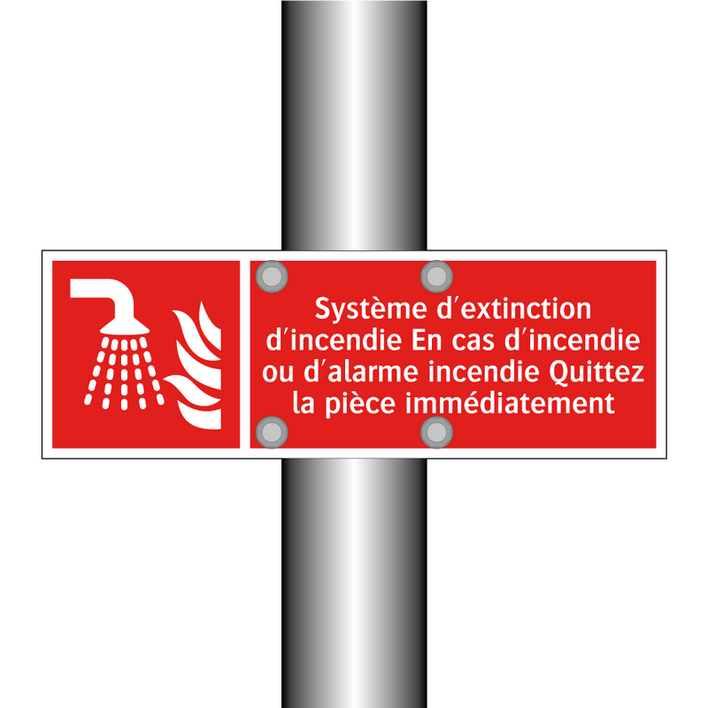 Système d'extinction d'incendie En cas d'incendie ou d'alarme incendie Quittez la pièce immédiatement