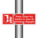 Porte coupe-feu Gardez la zone de fermeture dégagée