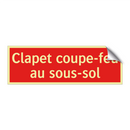 Clapet coupe-feu au sous-sol