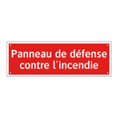 Panneau de défense contre l'incendie