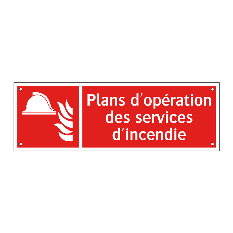 Plans d'opération des services d'incendie