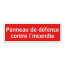 Panneau de défense contre l'incendie
