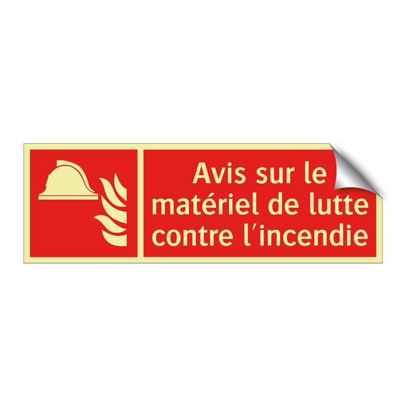 Avis sur le matériel de lutte contre l'incendie
