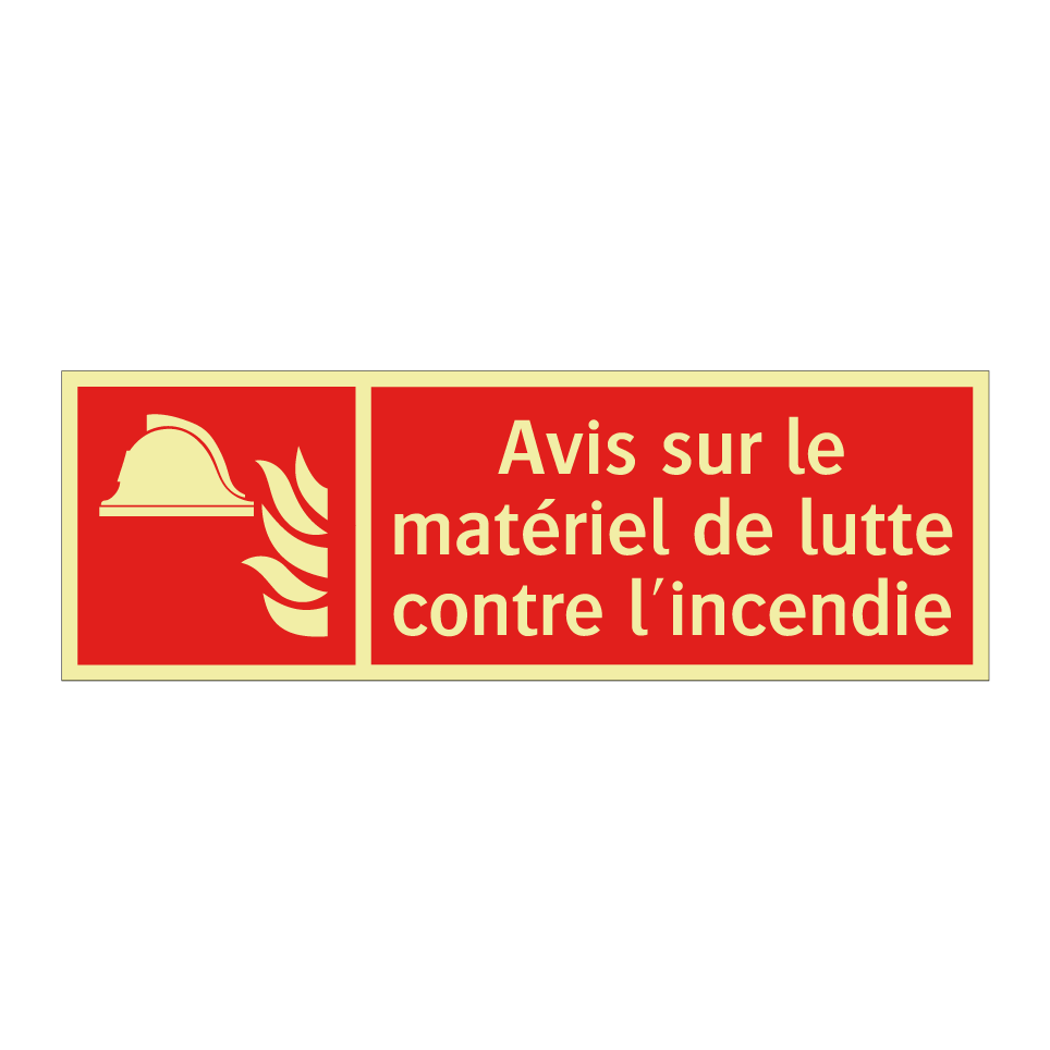 Avis sur le matériel de lutte contre l'incendie
