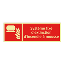 Système fixe d'extinction d'incendie à mousse