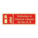 Extincteur à mousse classes de feu A, B