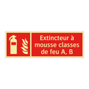 Extincteur à mousse classes de feu A, B