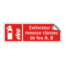 Extincteur à mousse classes de feu A, B