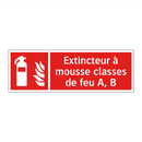 Extincteur à mousse classes de feu A, B