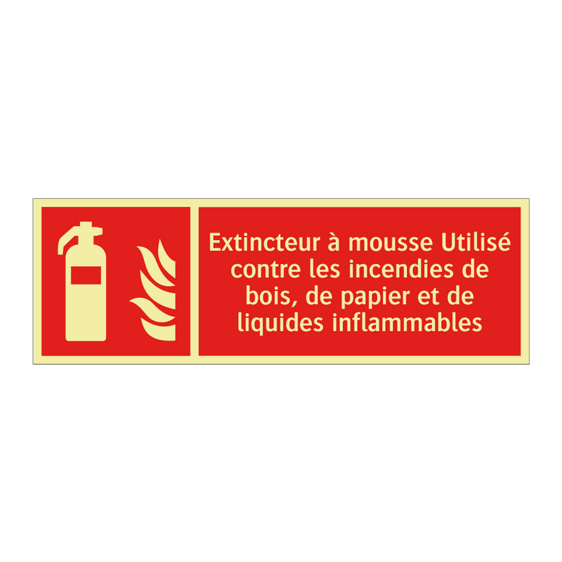 Extincteur à mousse Utilisé contre les incendies de bois, de papier et de liquides inflammables