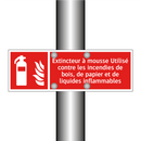 Extincteur à mousse Utilisé contre les incendies de bois, de papier et de liquides inflammables