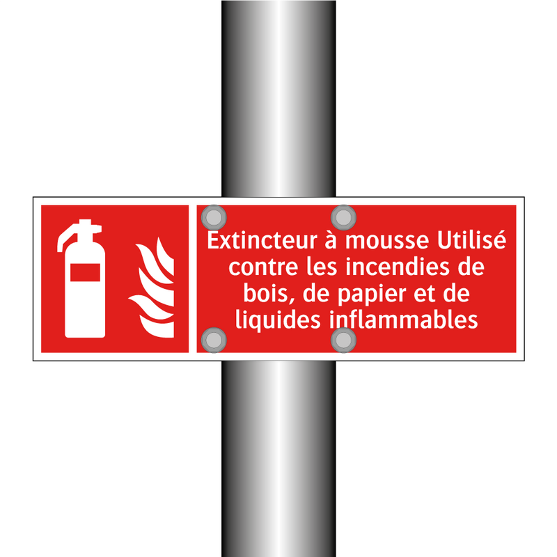Extincteur à mousse Utilisé contre les incendies de bois, de papier et de liquides inflammables