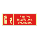 Pour les installations électriques