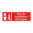 Pour les installations électriques