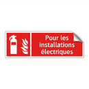 Pour les installations électriques