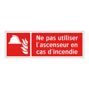 Ne pas utiliser l'ascenseur en cas d'incendie