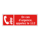 En cas d'urgence, appelez le 112