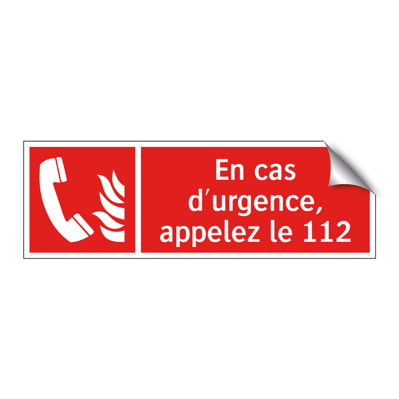 En cas d'urgence, appelez le 112