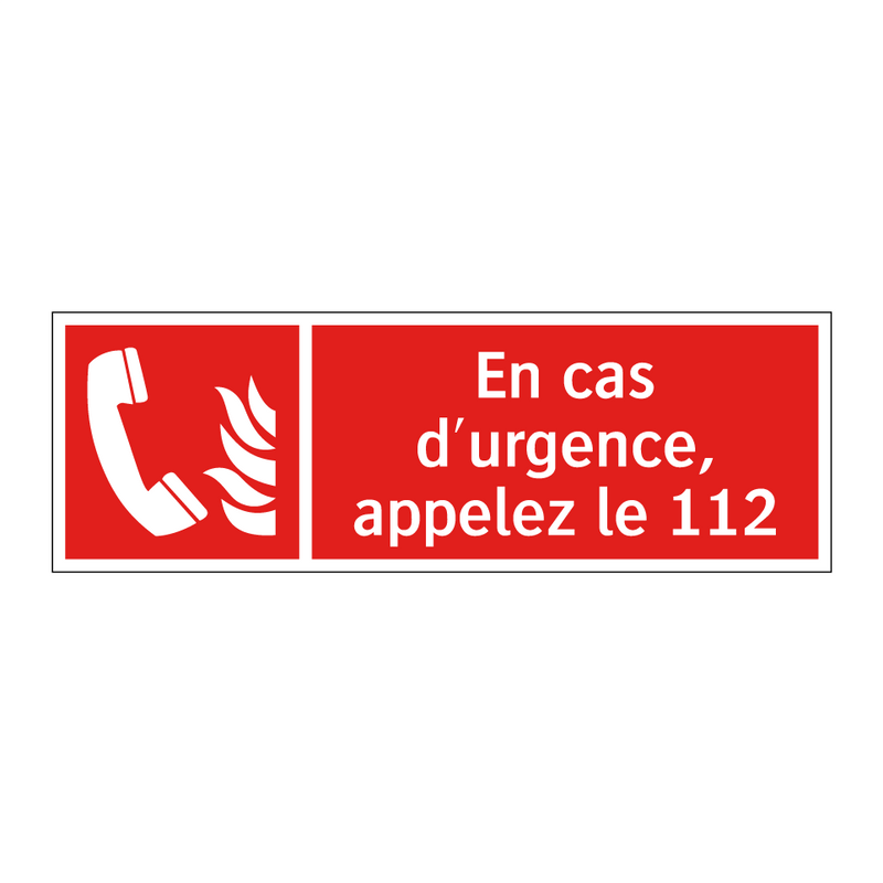 En cas d'urgence, appelez le 112